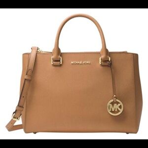 Michael Kors Kellen Saffiano Acorn Leather Satchel